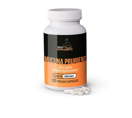 Body Supplements - Mucuna Pruriens Vega Caps 400mg (125 pieces)